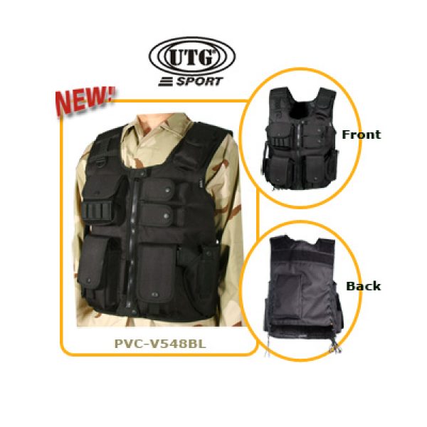 See Airsoft Accessory 1 New Generation UTG Law Enforcement SWAT Tactical Vest - Black, Airsoft Gun Accessory