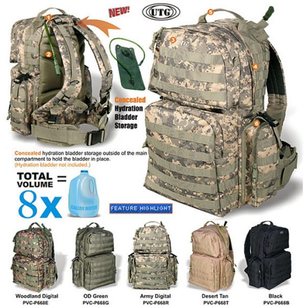 See Airsoft Accessory 1 UTG Army Digital Web Pack Airsoft Accessory