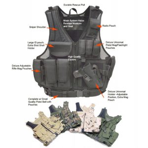 See Airsoft Accessory 1 UTG Deluxe Tactical Vest Airsoft Gun Accessory - OD Green