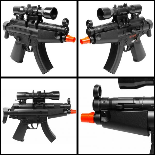 See Airsoft Rifle 2 Electric And Spring Combat Zone Mini-5 Black FPS-130 Airsoft Gun