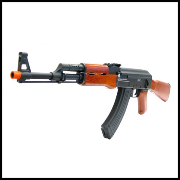 See Airsoft Rifle 2 Electric Blowback Kalashnikov AK47 Real Wood Full Metal Rifle FPS-487 Full Stock Airsoft Gun