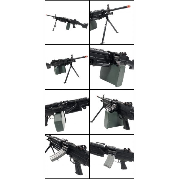See Airsoft Rifle 2 Electric Classic Army M249 MKII AEG Rifle FPS-420 Full Metal, Electric Box Magazine Airsoft Gun