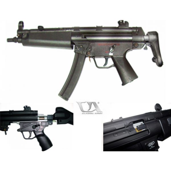 See Airsoft Rifle 1 Electric Classic Army MP5A5 Assault Rifle FPS-375 Wide Forearm, Retractable Stock Airsoft Gun