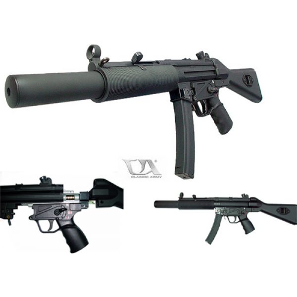 See Airsoft Rifle 1 Electric Classic Army MP5SD2 Assault Rifle FPS-375 Silenced, Lowered Stock Airsoft Gun