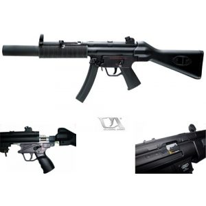 See Airsoft Rifle 1 Electric Classic Army MP5SD5 Assault Rifle FPS-375 Silenced, Solid Stock Airsoft Gun