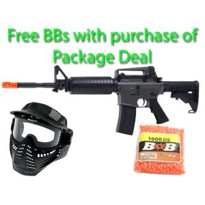 See Airsoft Rifle 1 Electric CSI M4 Carbine Rifle FPS-440 Airsoft Gun Package Deal (Mask and BBs)