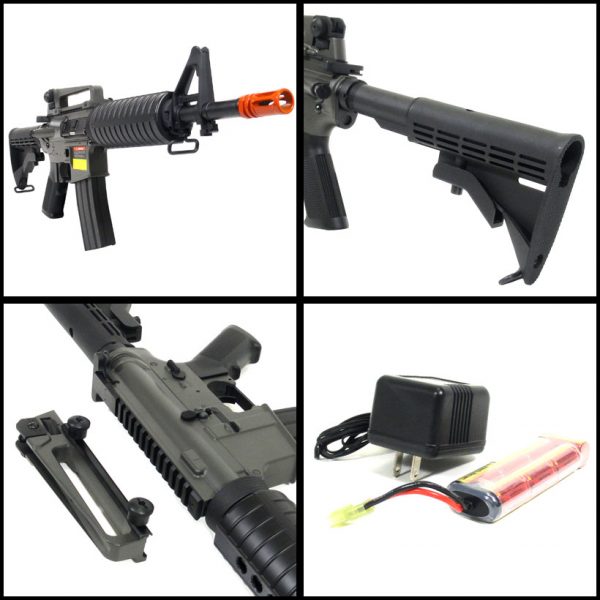 See Airsoft Rifle 2 Electric CSI M4 Commando Rifle FPS-470 Airsoft Gun Package Deal (Mask and BBs)