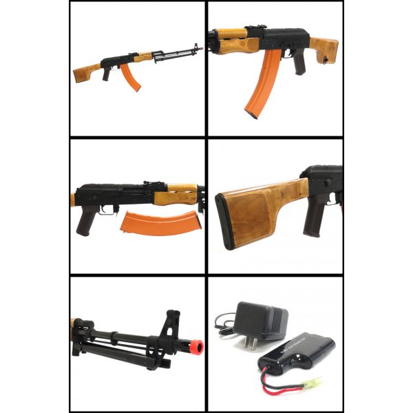 See Airsoft Rifle 2 Electric CYMA CM052 AK-47 RPK Rifle FPS-480 Full Metal, Real Wood Airsoft Gun
