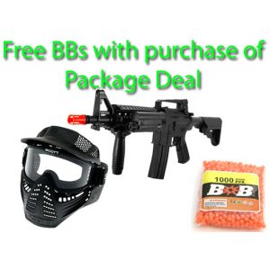 See Airsoft Rifle 1 Electric DBoys M4-3081D CQB Rifle Airsoft Gun Package Deal (Mask and BBs)