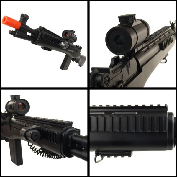 See Airsoft Rifle 2 Electric DE Airsoft M14 RIS Combo Pack FPS-350 Airsoft Rifle