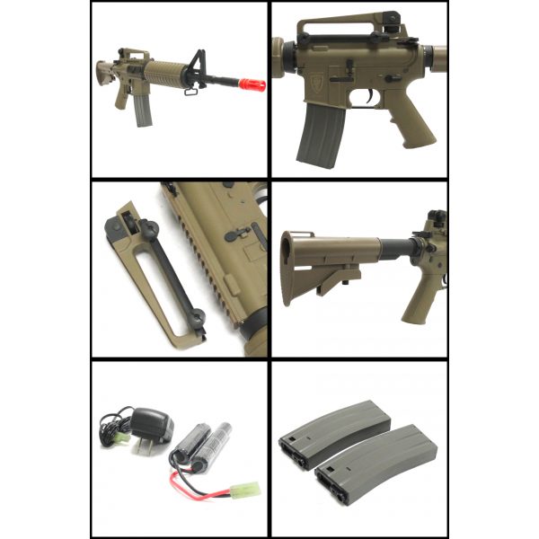 See Airsoft Rifle 2 Electric Elite Force M4A1 Carbine Tan FPS-410 Airsoft Gun