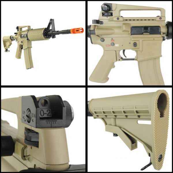 See Airsoft Rifle 2 Electric G&G Combat Machine GC16 Carbine FPS-530 Airsoft Rifle Desert Tan