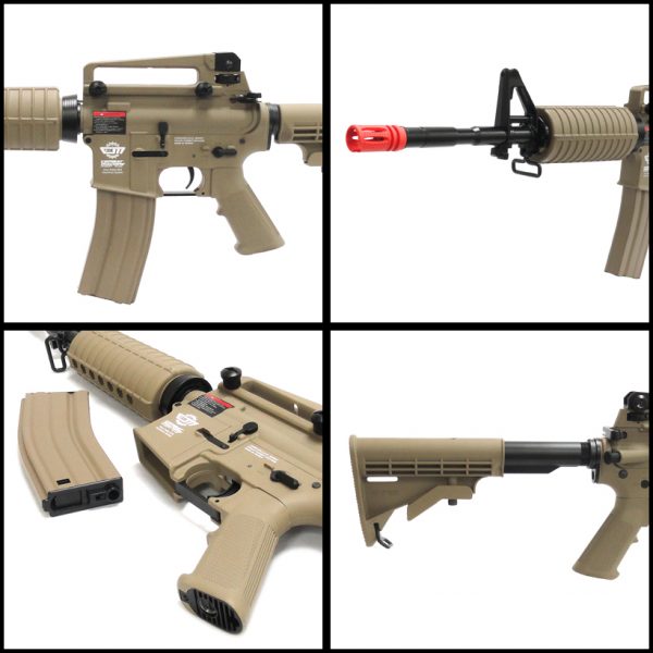 See Airsoft Rifle 2 Electric G&G Combat Machine M16 Carbine Desert Tan Rifle FPS-420 Airsoft Gun