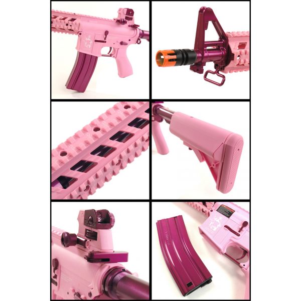 See Airsoft Rifle 2 Electric G&G Femme Fatale GR15 Rifle Pink Edition FPS-415 Airsoft Gun