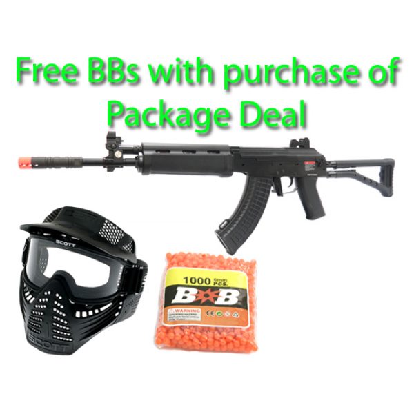 See Airsoft Rifle 1 Electric G&G GK 99 Rifle FPS-430 Airsoft Gun Package Deal (Mask and BBs)