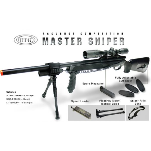 See Airsoft Rifle 1 Refurbished Spring UTG Accushot Competition Master Model 700 Pro Sniper Rifle FPS-450 Airsoft Gun