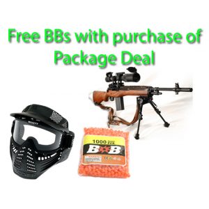 See Airsoft Rifle 1 Electric G&G M14 Sniper Rifle FPS-295 Airsoft Gun Package Deal (Mask and BBs)
