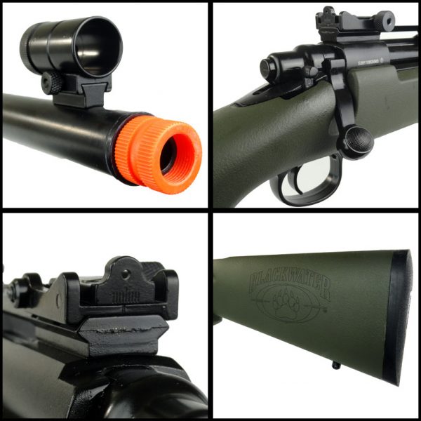 See Airsoft Rifle 2 Green Gas Blackwater BW1200 Bolt Action Sniper Rifle FPS-450 Airsoft Gun