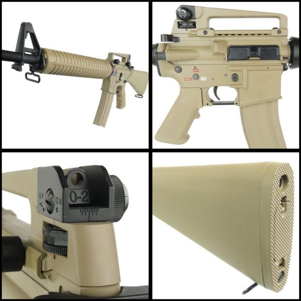 See Airsoft Rifle 2 Electric G&G Top Tech Advanced TR16 A3 FPS-400 Blowback Airsoft Rifle Desert Tan