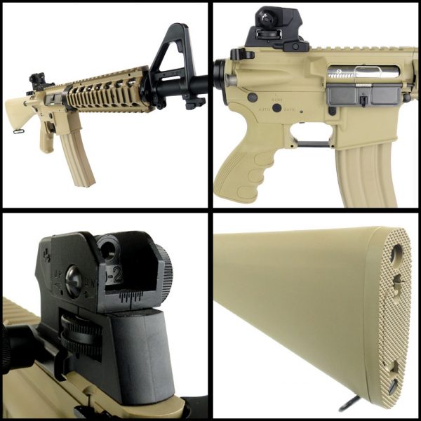 See Airsoft Rifle 2 Electric G&G Top Tech Advanced TR16 R4 FPS-400 Blowback Airsoft Rifle Desert Tan