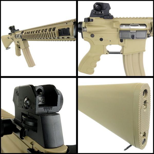 See Airsoft Rifle 2 Electric G&G Top Tech Advanced TR16 R5 FPS-400 Blowback Airsoft Rifle Desert Tan