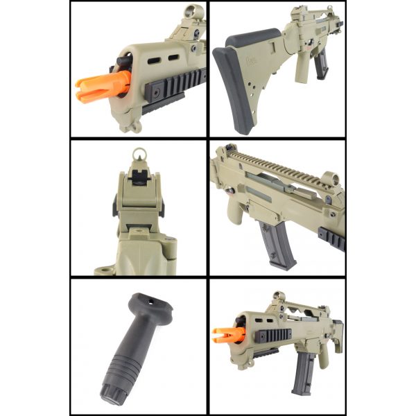 See Airsoft Rifle 2 Electric H&K G36CV Licensed Dark Earth Brown Rifle FPS-400 Airsoft Gun