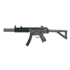 See Airsoft Rifle 1 Electric ICS MP515 SMG FPS-340 Folding Stock, Mock Silencer Airsoft Gun