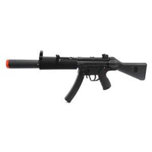 See Airsoft Rifle 1 Electric ICS MX505-SD2 SMG Rifle FPS-375 Full Stock, Dual Magazine Airsoft Gun