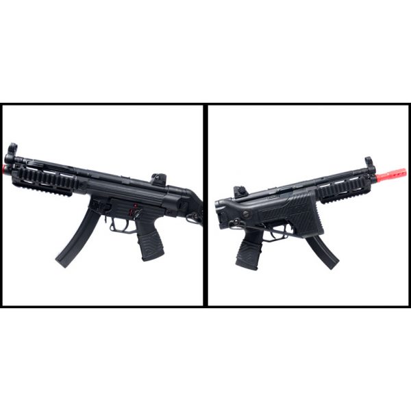 See Airsoft Rifle 2 Electric ICS MX519 MS1 Rifle FPS-450 Full Metal, Side Folding Stock Airsoft Gun