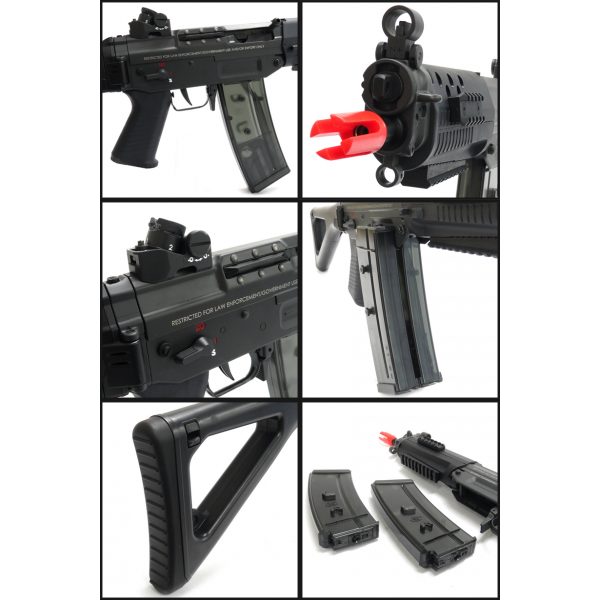 See Airsoft Rifle 2 Electric ICS SG-552 Commando Rifle FPS-455 Full Metal, Folding Stock, RIS Airsoft Gun