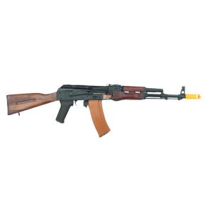 See Airsoft Rifle 1 Electric Javelin Airsoft Works AK74 EBB Rifle FPS-450 Full Metal, Electric Blowback, Real Wood Stock And Handguards Airsoft Gun