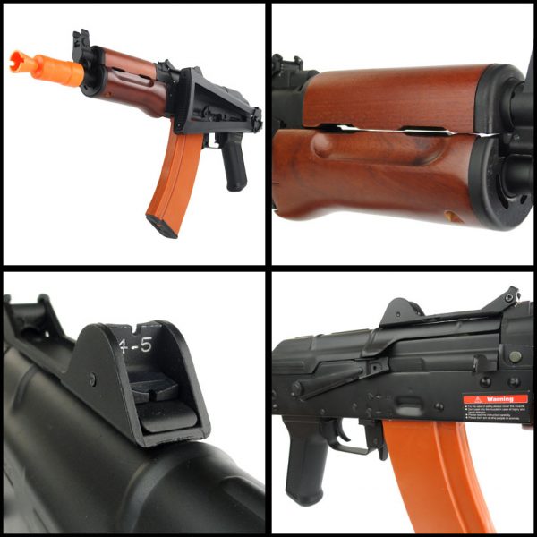 See Airsoft Rifle 2 Electric JG 1011 AK-74UN FPS-440 Full Metal Solid Wood Blowback Airsoft Rifle