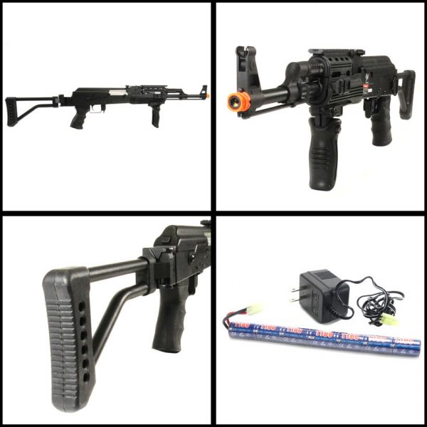See Airsoft Rifle 2 Electric Jing Gong AK-47 Metal Rifle FPS-475 Airsoft Gun