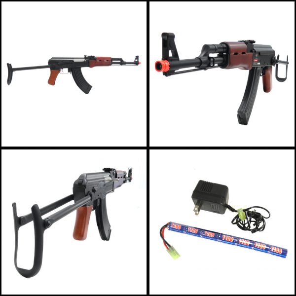 See Airsoft Rifle 2 Electric Jing Gong AK-47S-TU Rifle FPS-450 Airsoft Gun