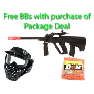 See Airsoft Rifle 1 Electric Jing Gong AU-1G AEG Rifle FPS-380 Airsoft Gun Package Deal (Mask and BBs)