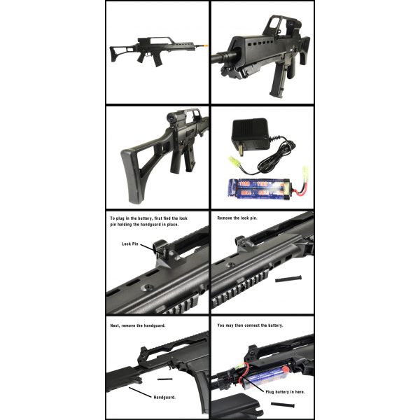 See Airsoft Rifle 2 Electric Jing Gong G36 Sniper Rifle FPS-445 Airsoft Gun
