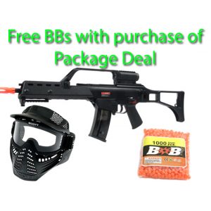 See Airsoft Rifle 1 Electric Jing Gong G36K Assault Rifle FPS-420 Full Metal Airsoft Gun Package Deal (Mask and BBs)