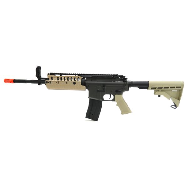 See Airsoft Rifle 1 Electric Jing Gong M4 Carbine RIS Rifle Tan FPS-470 Airsoft Gun