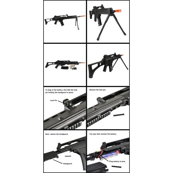 See Airsoft Rifle 2 Electric Jing Gong MKG36C Rifle FPS-470 Airsoft Gun