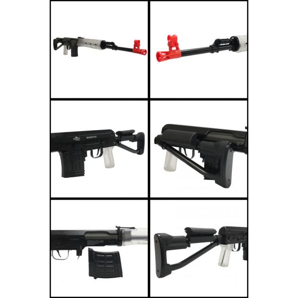 See Airsoft Rifle 2 Spring Aftermath Dragunov SVDS Sniper Rifle Clear FPS-400 Airsoft Gun