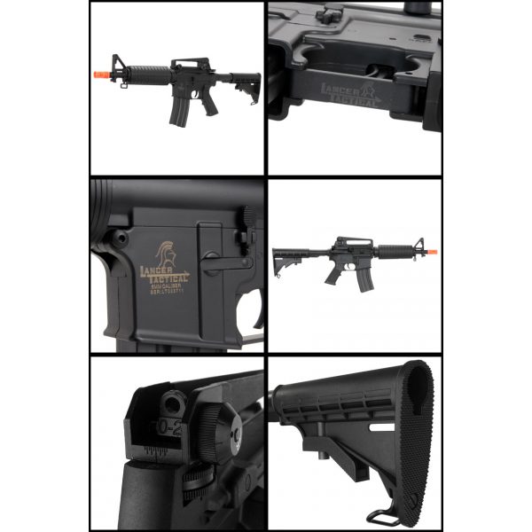 See Airsoft Rifle 2 Electric Lancer Tactical LT-01B M4 Commando FPS-400 Airsoft Rifle