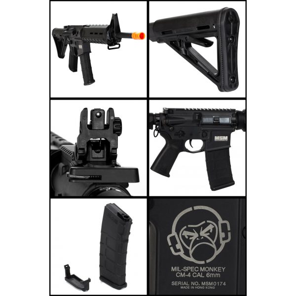 See Airsoft Rifle 2 Electric Mil Spec Monkey Magpul PTS Limited Edition M4 FPS-450 Blowback Airsoft Rifle