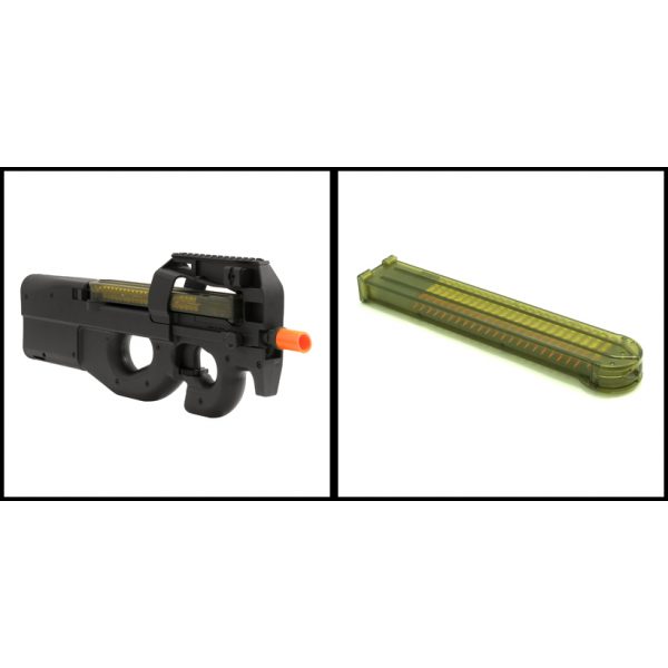 See Airsoft Rifle 2 Electric P90 Submachine Gun FPS-480 Airsoft Gun Package Deal (Mask and BBs)