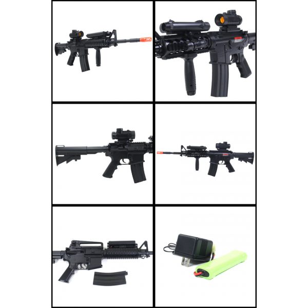 See Airsoft Rifle 2 Electric Rise 06A1 RIS Assault Rifle FPS-350 Airsoft Gun Package Deal (Mask and BBs)
