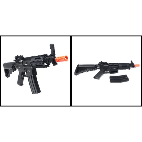 See Airsoft Rifle 2 Electric SRC Micro M4 GE0505C Assault Rifle FPS-360 Full Metal, Collapsible Stock Airsoft Gun