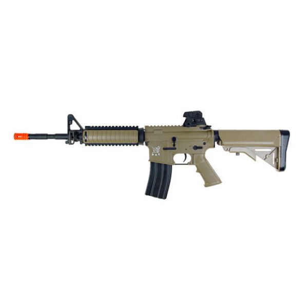 See Airsoft Rifle 1 Electric SRC Sport M4 CQB Rifle Tan FPS-400 Collapsible Stock, Integrated Rail System Airsoft Gun