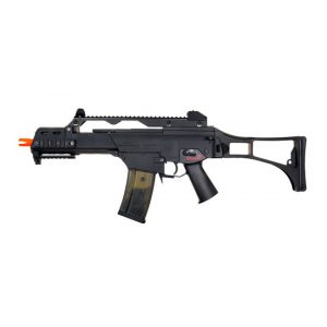 See Airsoft Rifle 1 Electric SRC Sport SR36 Rifle Black FPS-415 Side Folding Stock, Integrated Rail System Airsoft Gun