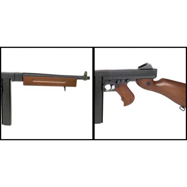 See Airsoft Rifle 2 Electric Thompson M1A1 Military Rifle FPS-466 Full Metal, Adjustable Rear Sight Airsoft Gun