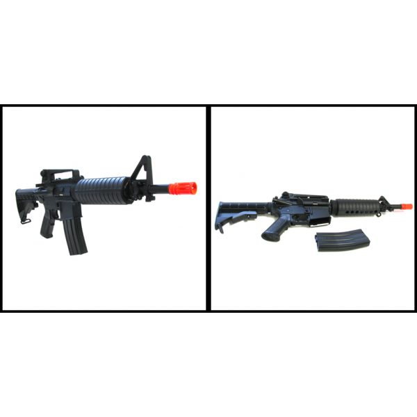 See Airsoft Rifle 2 Electric TSD M4 Assault Rifle FPS-470 Collapsible Stock Airsoft Gun