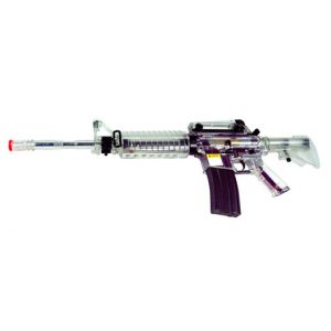 See Airsoft Rifle 1 Electric TSD Sports M4 Carbine Rifle Transparent FPS-425 Full Metal, Collapsible Stock Airsoft Gun